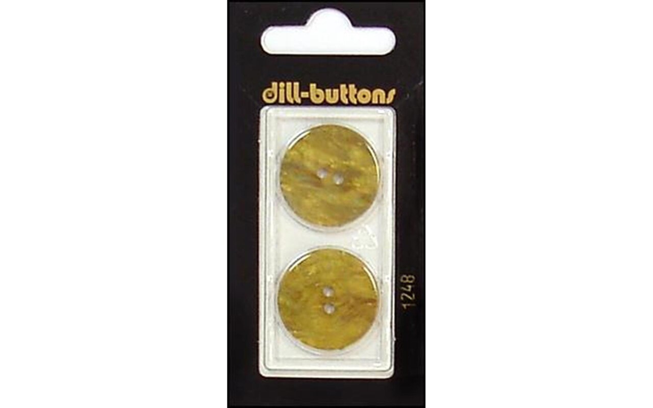 Dill Buttons 23mm 2pc 2 Hole Moss